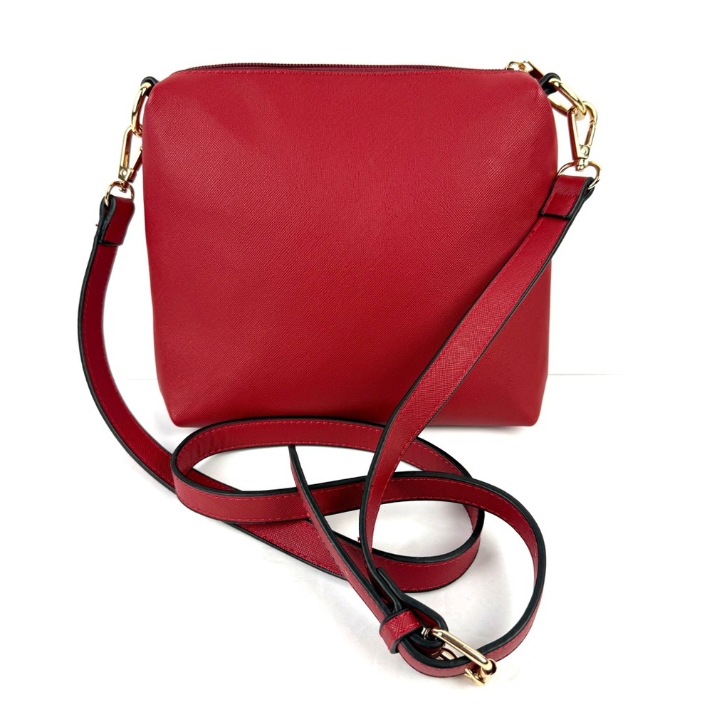 Mellow World Crossbody Bag Red Vegan Leather Handbag‎ Gold Hardware Brand New